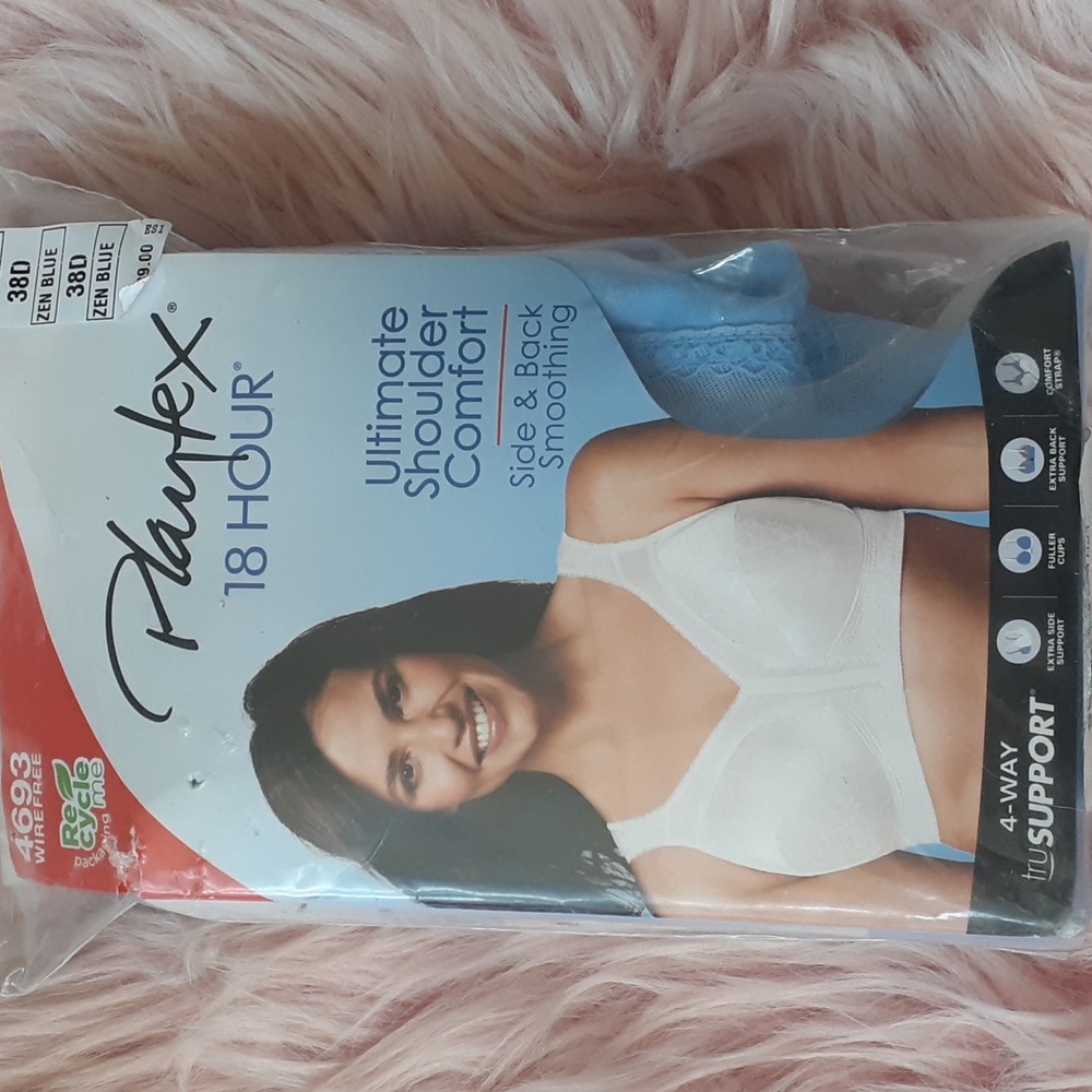 New Listing!! Brand New PLAYTEX 18 HOUR 4-WAY SUPPORT BRA- 38D